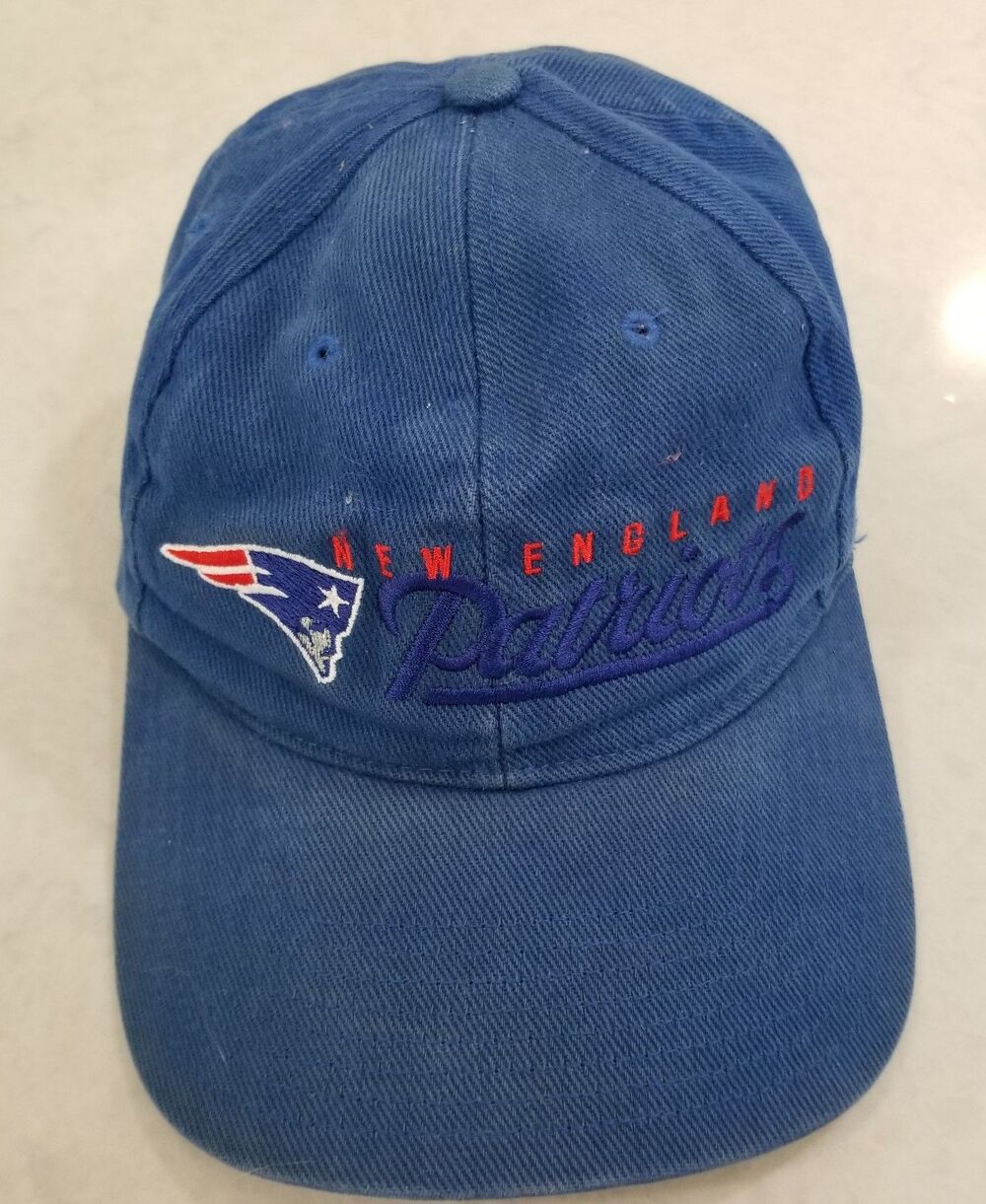 Vintage Patriots 90s Denim Strapback Hat – Flying Elvis Logo